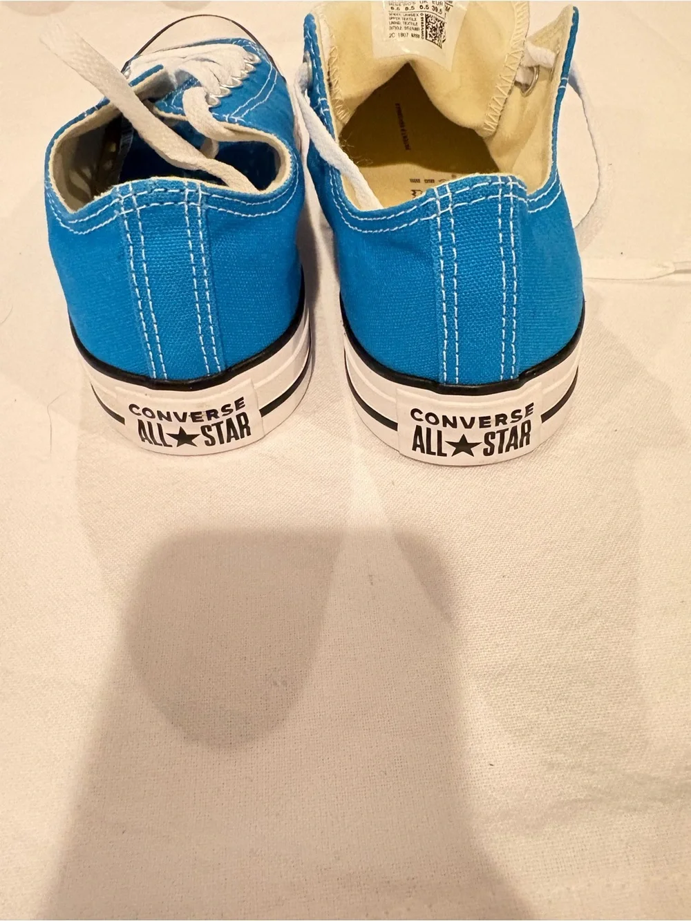 Converse Kids Low-Top Canvas Sneakers in Bright Blue with White Laces